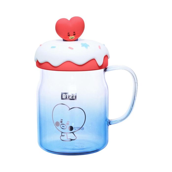 BT21 BABY - Caneca de Vidro com Tampa & Decoração 640mL (TATA)
