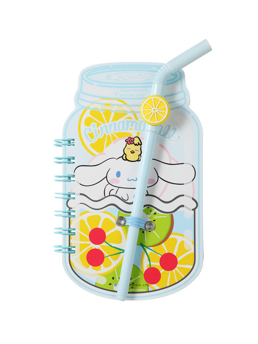 Caderno com Caneta Straw Cup - 90 Folhas (Cinnamoroll)