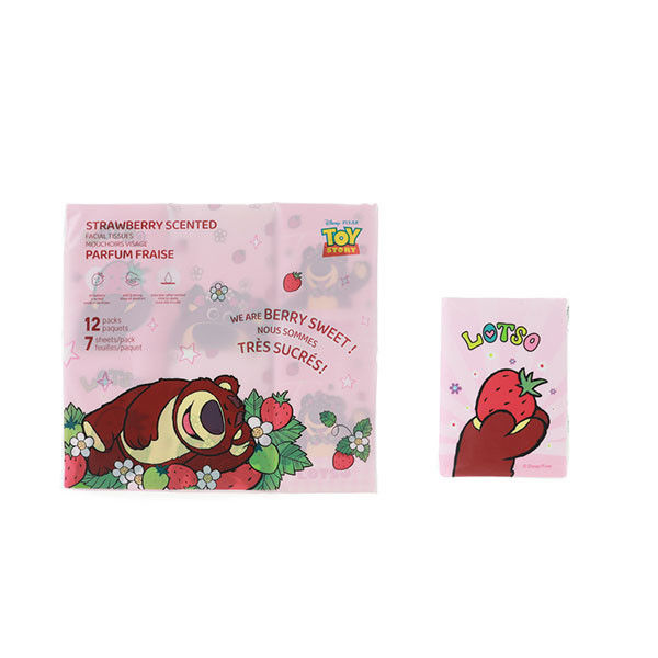 Lenços Faciais com Cheiro de Morango do Lotso do Toy Story (12 Pacotes)