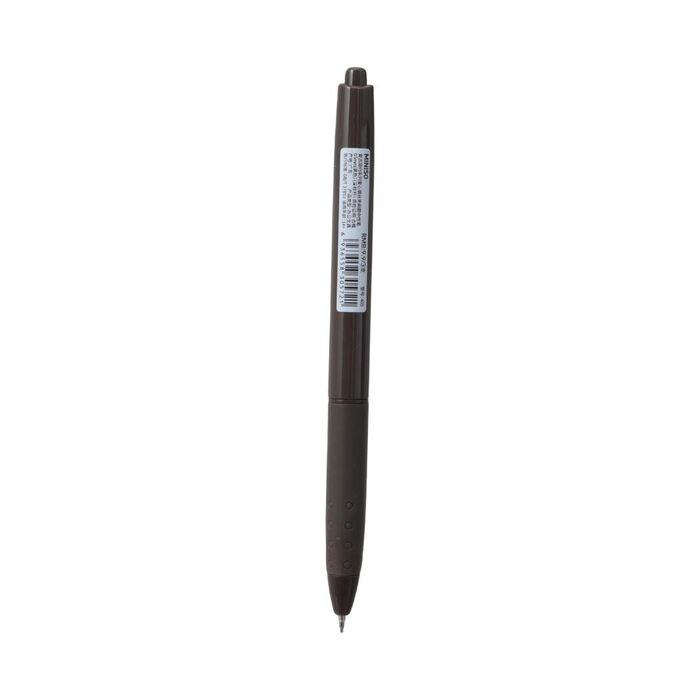 Caneta de Gel Coração Estilo Retro Minimalist (0,5 mm, Tinta Preta, Corpo Castanho Escuro)