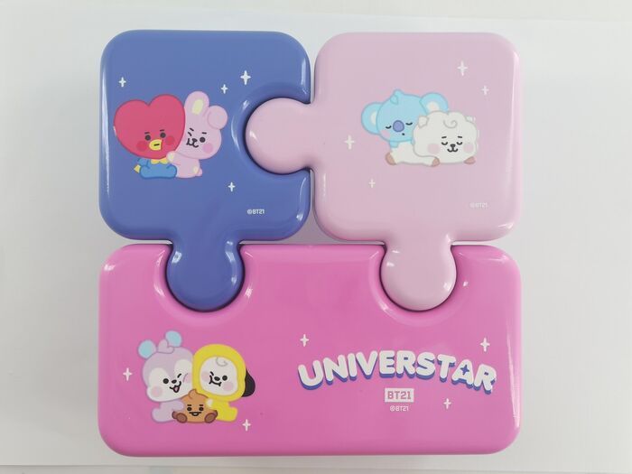 BT21 BABY - Conjunto de Taparueres com Puzzle (3 unid.)