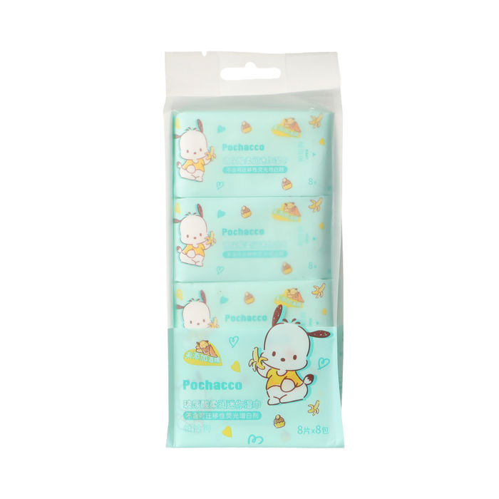 Mini Toalhitas de Ácido Hialurónico do Pochacco (8 Toalhitas x 8 Packs)