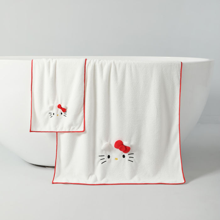 Toalha de Banho Absorvente da Hello Kitty Coral Fleece