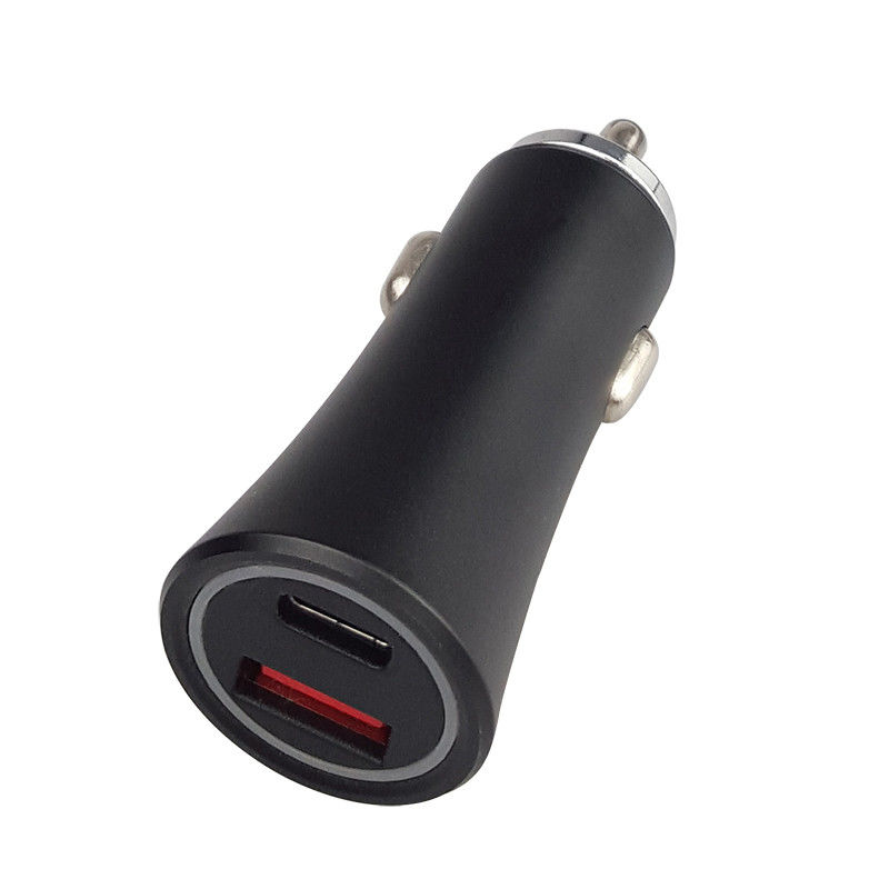 Carregador de Carro Rápido de Dupla Porta 20W - USB Tipo C - Modelo: SC310 (Preto)