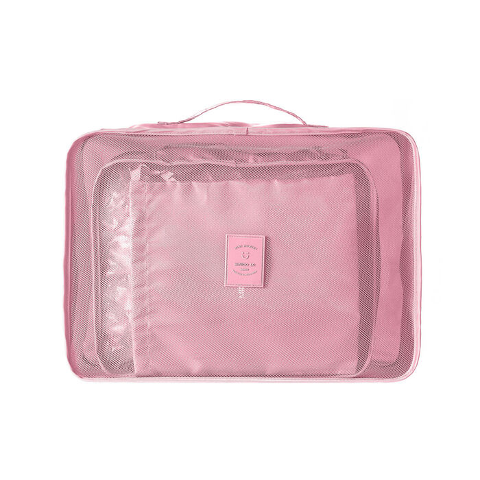 Saco de armazenamento de roupas (3 pcs) (rosa)