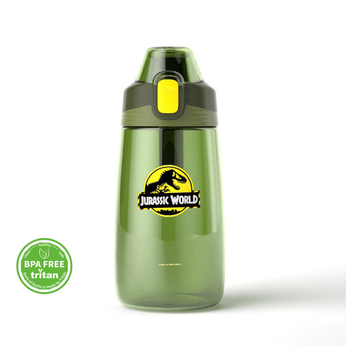 Jurassic World: Garrafa Tritan com Pega de Silicone - 500mL (Verde Escuro)