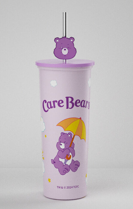 Ursinhos Carinhosos - Copo de Aço Inoxidável com Palhinha 800mL (Roxo)