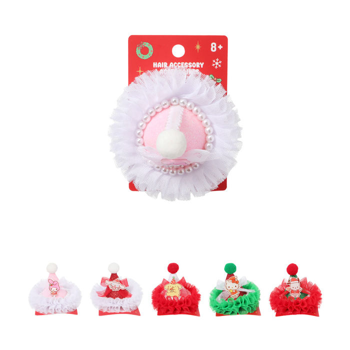 Sanrio - Coleção de natal - Gancho de cabelo com chapéu de Pai Natal