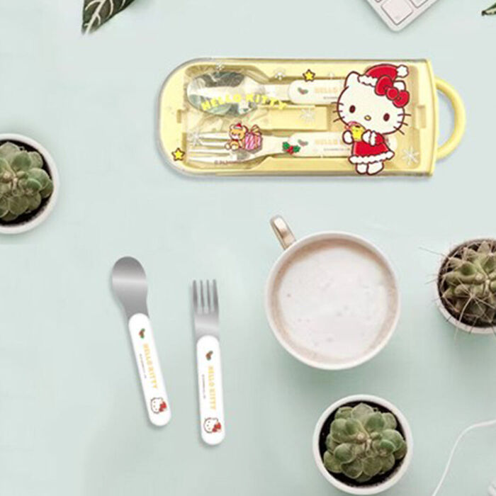 Sanrio - Conjunto de Talheres Coleção de Natal - Hello Kitty