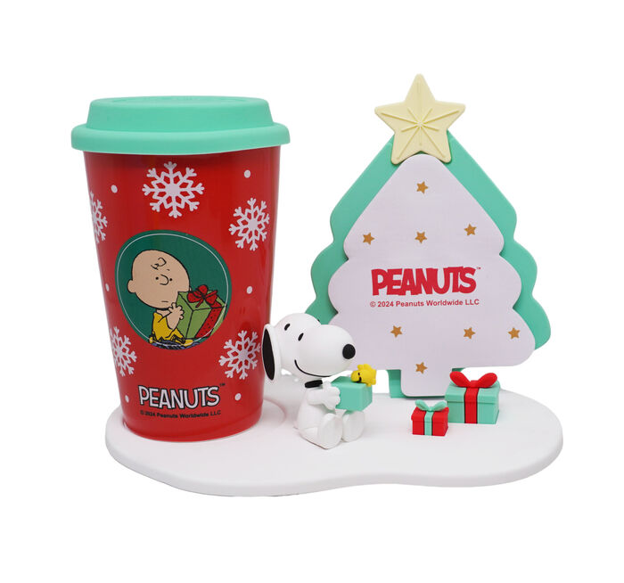 Snoopy - Coleção de natal - Caneca de cerâmica com notas adesivas - 400ml