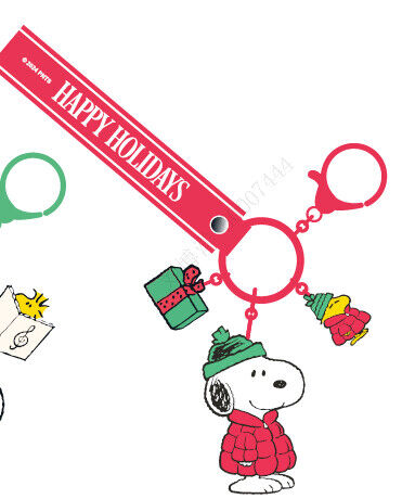 Snoopy - Coleção de natal - Fita para telemóvel (casaco puffer)