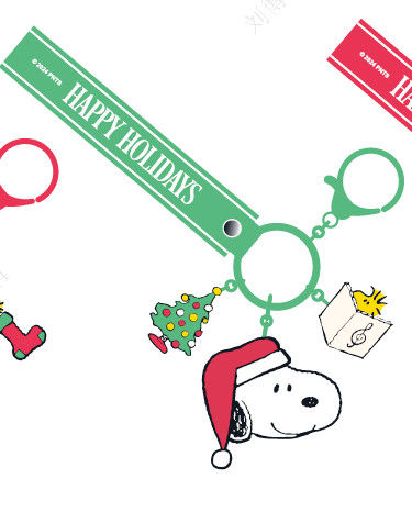 Snoopy - Coleção de natal - Fita para telemóvel (chapéu de Pai Natal)