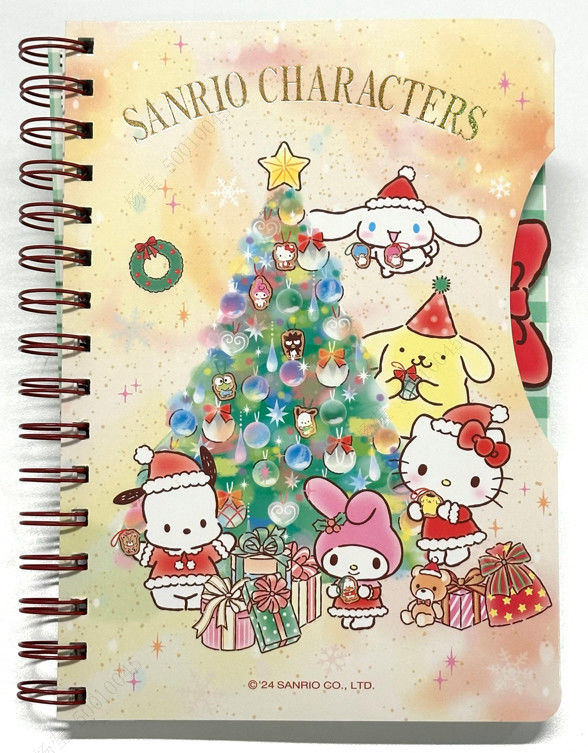 Sanrio - Coleção de natal - Caderno A5 com espiral (80 folhas)