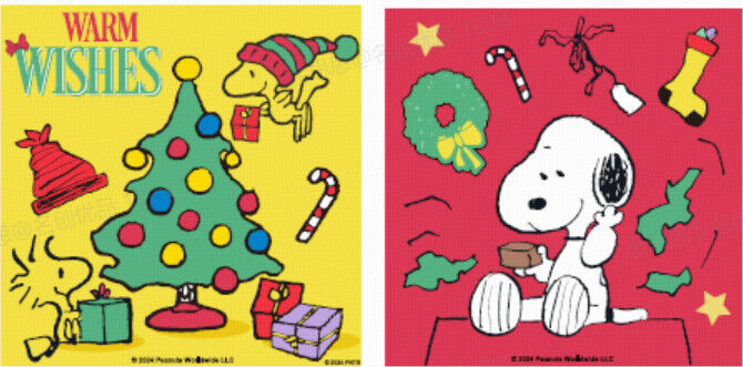 Snoopy - Coleção de natal - Pintura a óleo digital