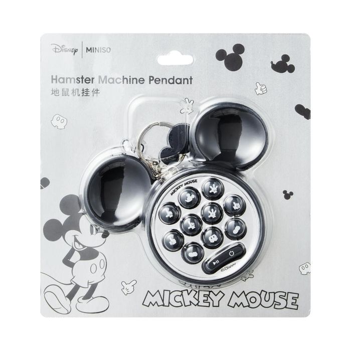 Pendente Jogo Whack-a-Mole do Mickey Mouse Retro da Disney (Prateado, Modelo K215)