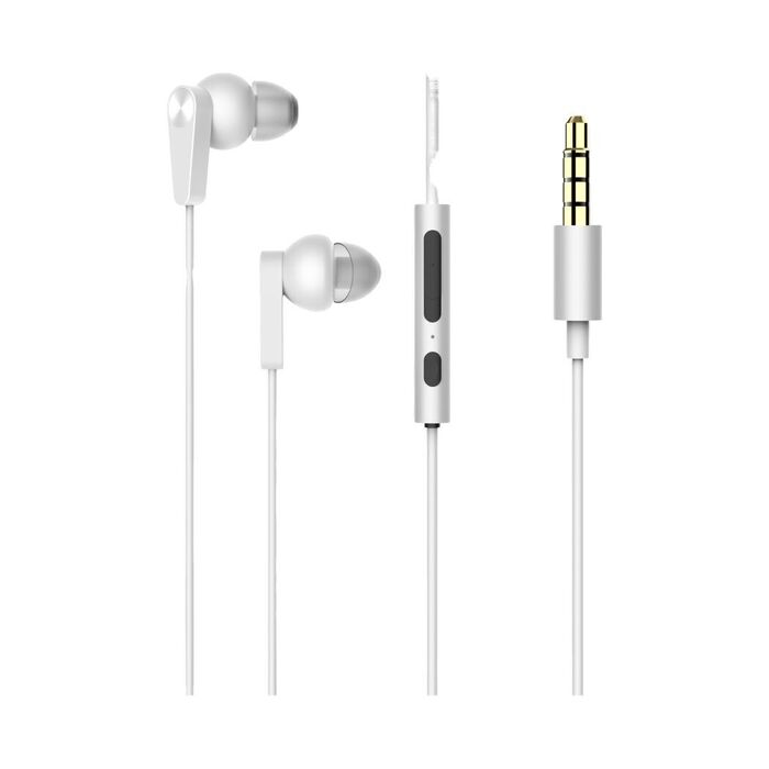 Auriculares In-Ear de 3.5mm da TECH (Prateado, Modelo YS3507)