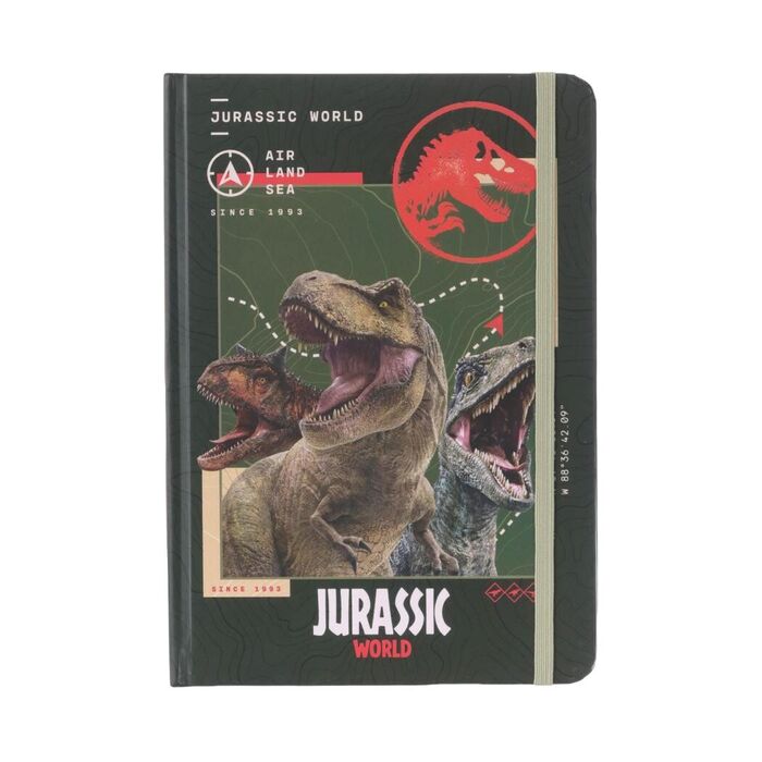 Mundo Jurássico - Caderno de Capa Dura 3D (80 Folhas)