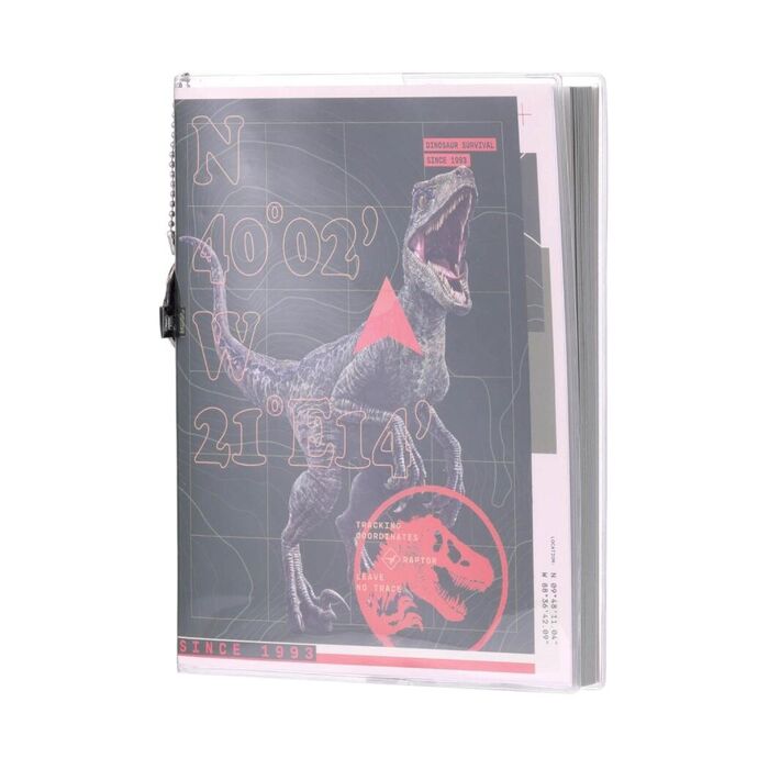 Mundo Jurássico - Caderno com Pendente Metálico (80 Folhas)