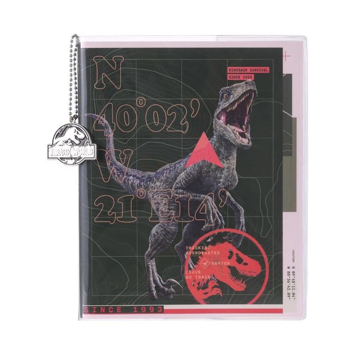 Mundo Jurássico - Caderno com Pendente Metálico (80 Folhas)