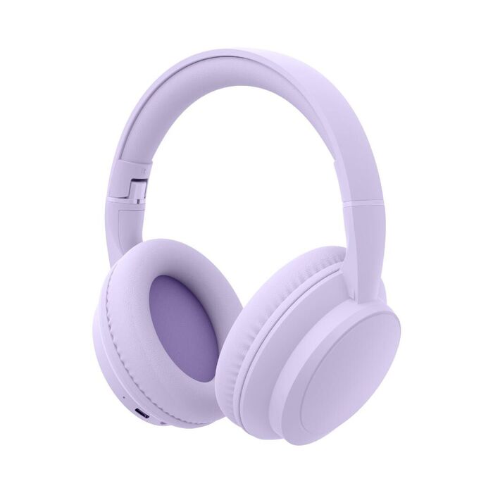 Auriculares Sem Fios Over-Ear Macaron - Modelo: HQ192B (Roxo)