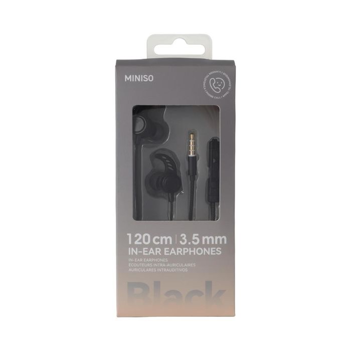 Auriculares com Fio e Microfone de 3.5mm (Preto, Modelo YS3508)