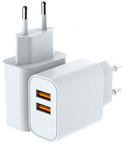 Carregador Duplo USB 10W da Macaron (EU, Branco, Modelo C93-010-EU)