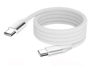 Cabo de Dados Magnético USB-C Macaron (Branco)