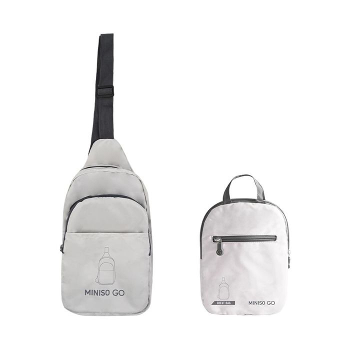 Bolsa de Peito Dobrável Miniso Go (Bege)