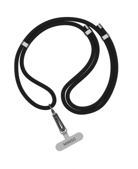 Cordão Ajustável Longo Básico para Telemóvel (Preto)