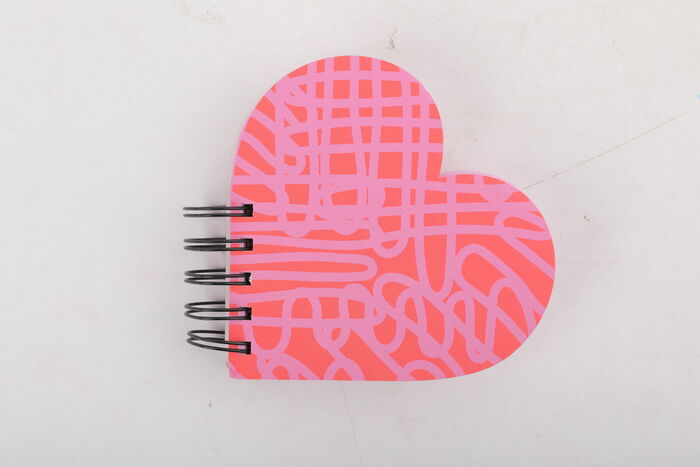 Caderno Black White 2.0 Heart (100 Folhas) (Pink Geometry)