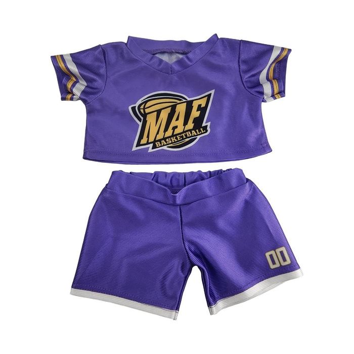 Conjunto de Roupa Basquetebol para Peluche Make a Friend (Roxo)
