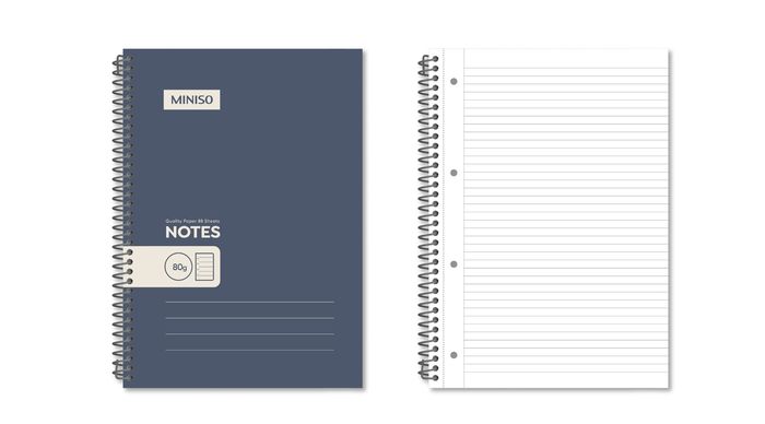 Livro A4 com Bordas Coloridas PP Simples (88 Folhas) (Azul Marinho)