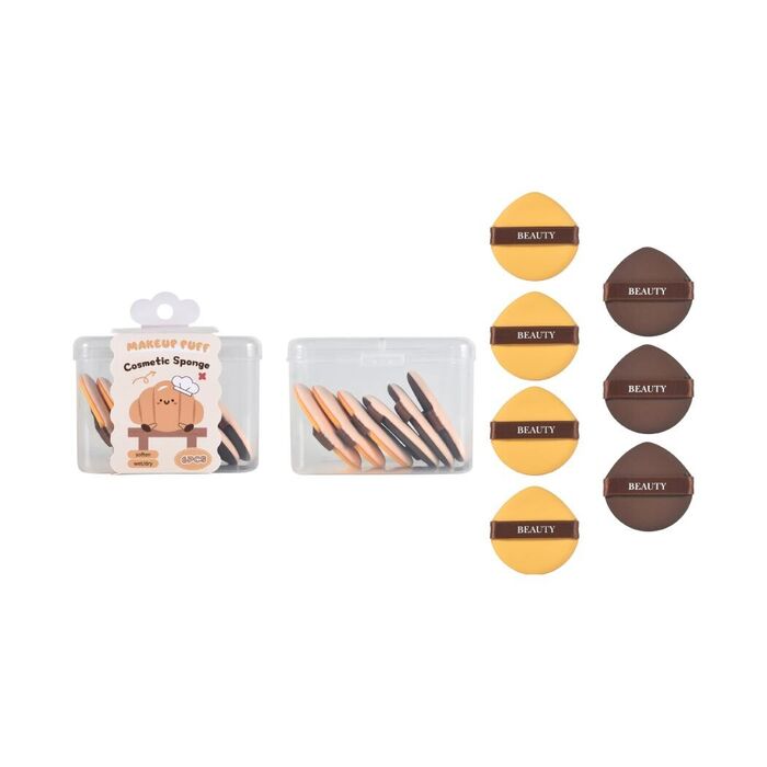 Almofadas Finas de Maquilhagem de Dupla Face com Caixa da Pastry (7 peças)