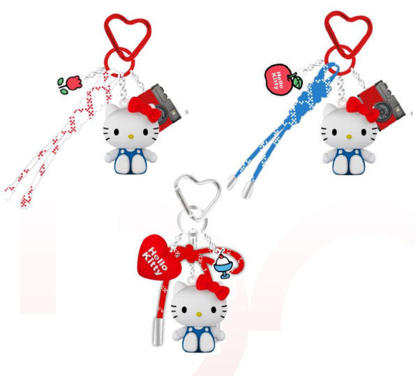 Porta-Chaves Luminoso com Tira LED em Vermelho e Branco da Hello Kitty
