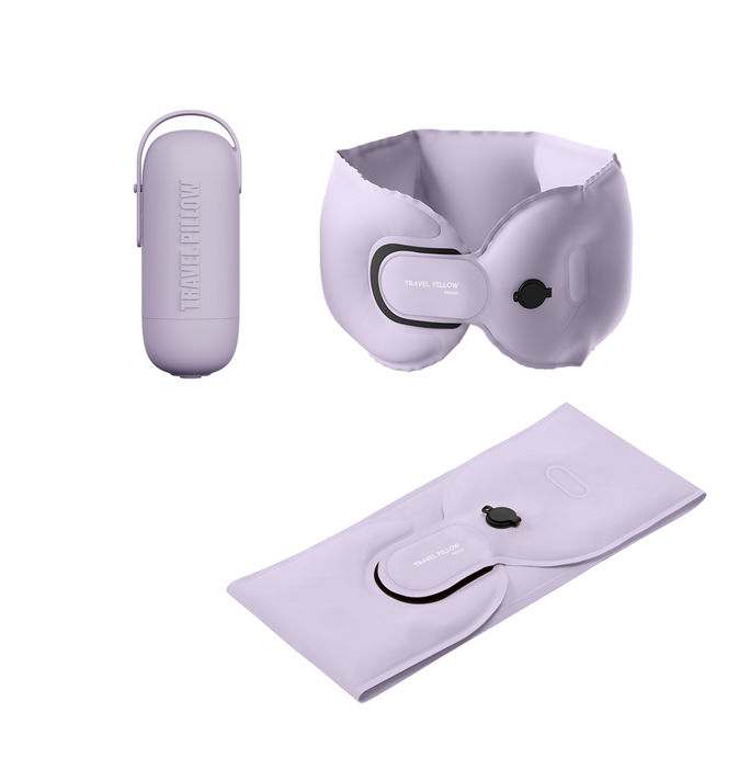 Almofada de Pescoço Dobrável para Viagem (Roxo)