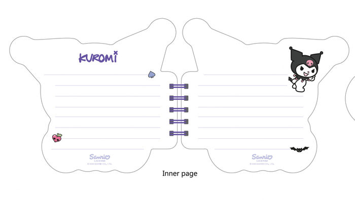 Caderno Encadernado Anti-Stress da Kuromi (80 Folhas)