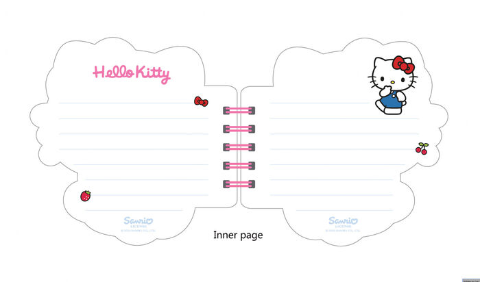 Caderno Encadernado Anti-Stress da Hello Kitty (80 Folhas)