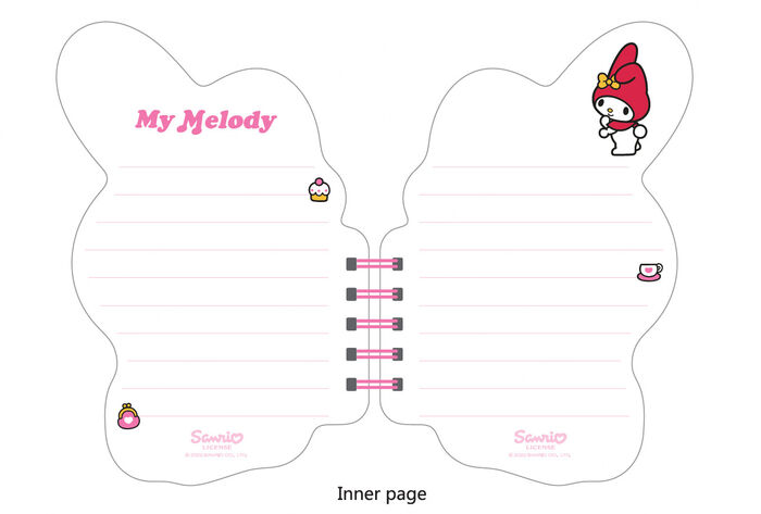 Caderno Encadernado Anti-Stress da My Melody (80 Folhas)