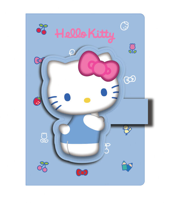 Caderno A5 com Figura 3D Anti-Stress da Hello Kitty (80 Folhas)