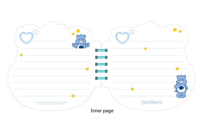 Caderno Encadernado Anti-Stress dos Ursinhos Carinhosos (80 Folhas, Grumpy Bear)