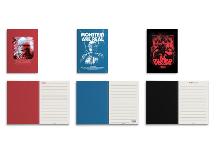 Caderno A5 de Stranger Things (28 Folhas, 3 Unidades)