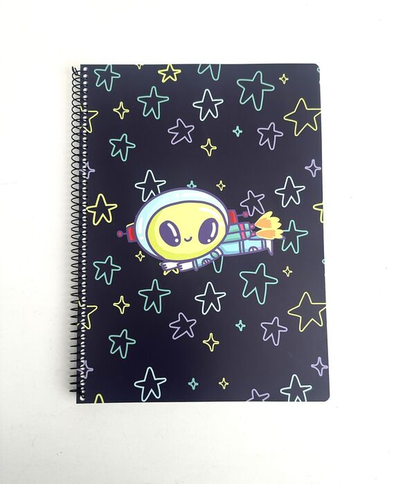 Caderno de Argolas A4 VB Alien (100 Folhas) (Preto)
