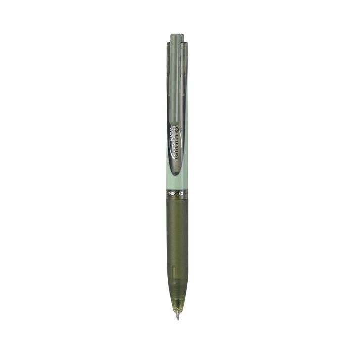 Caneta de Gel Preta Plain Cromatography (0,5 mm, Corpo Verde)