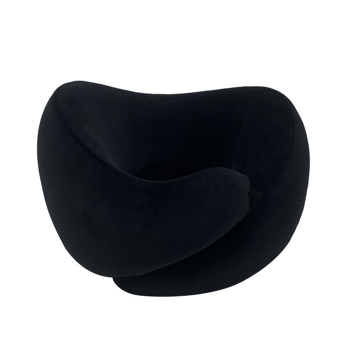 Almofada de Pescoço Dobrável com Gancho (Preto)