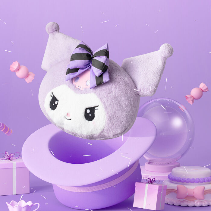 Sanrio - Almofada em Forma de Cabeça Roxa (Kuromi)