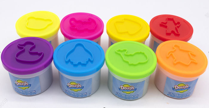 Conjunto de 8 Cores de Massa de Modelar Colorida (8 Copos) (410g)