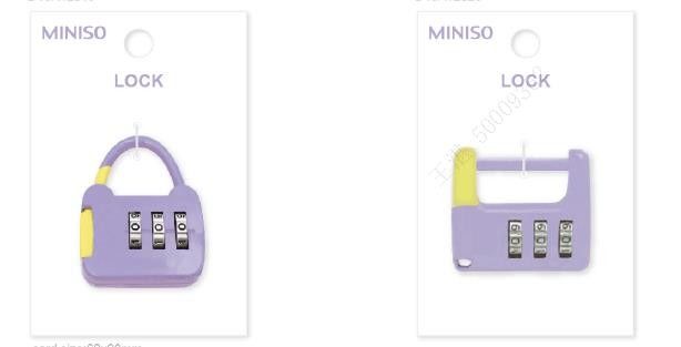 Cadeado de bagagem roxo série Minigo