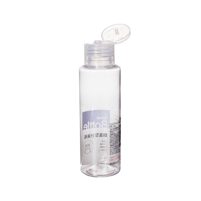 Garrafa Transparente PET com Tampa Flip 100ml