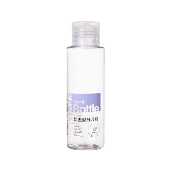 Garrafa Transparente PET com Tampa Flip 100ml