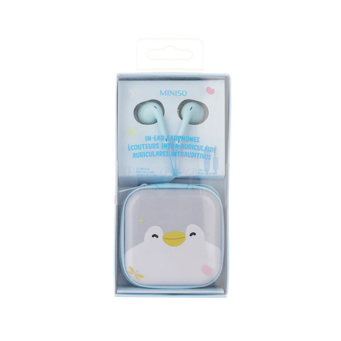 Mini Fones de Ouvido In-Ear 3.5mm Modelo D14 (Pinguim)